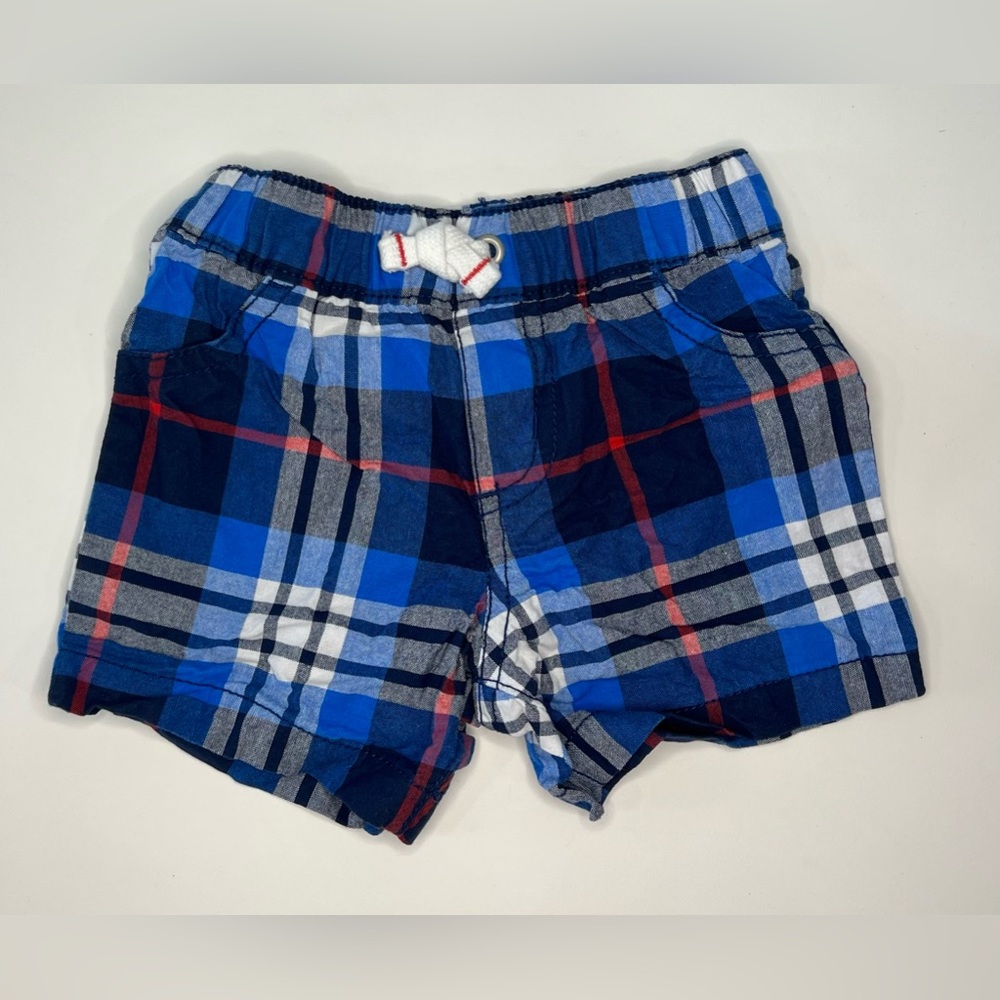 2/$15 ⭐️ Carter's Baby Boy Plaid Shorts Size 9 Month